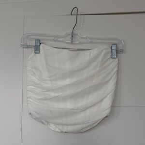 White Ruched Corset Top